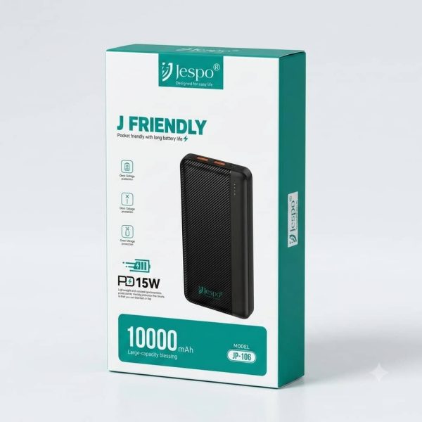 Jespo J FRIENDLY JP-106 10000mAh 15W PD Power Bank